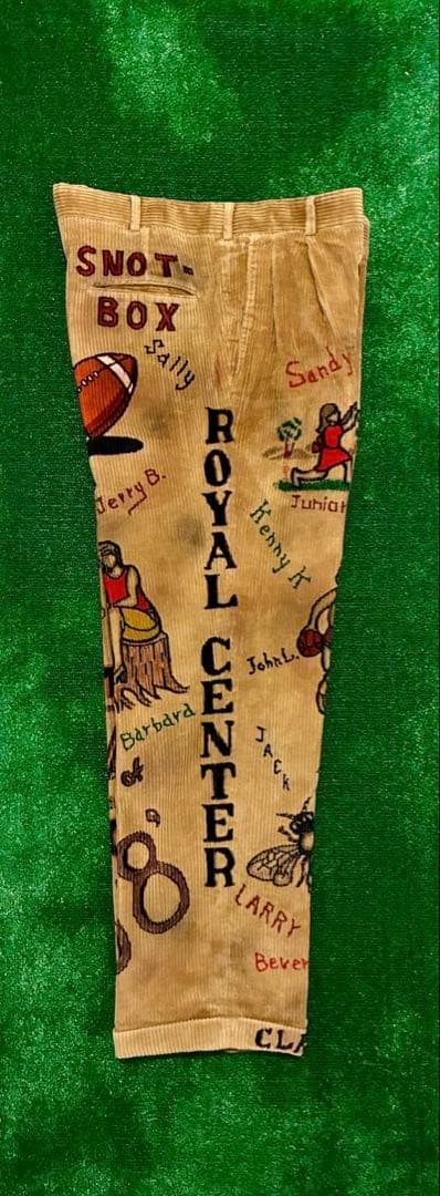 太畝 コーデュロイ メモリアルパンツ ハンドペイント ビンテージ 50sリメイク