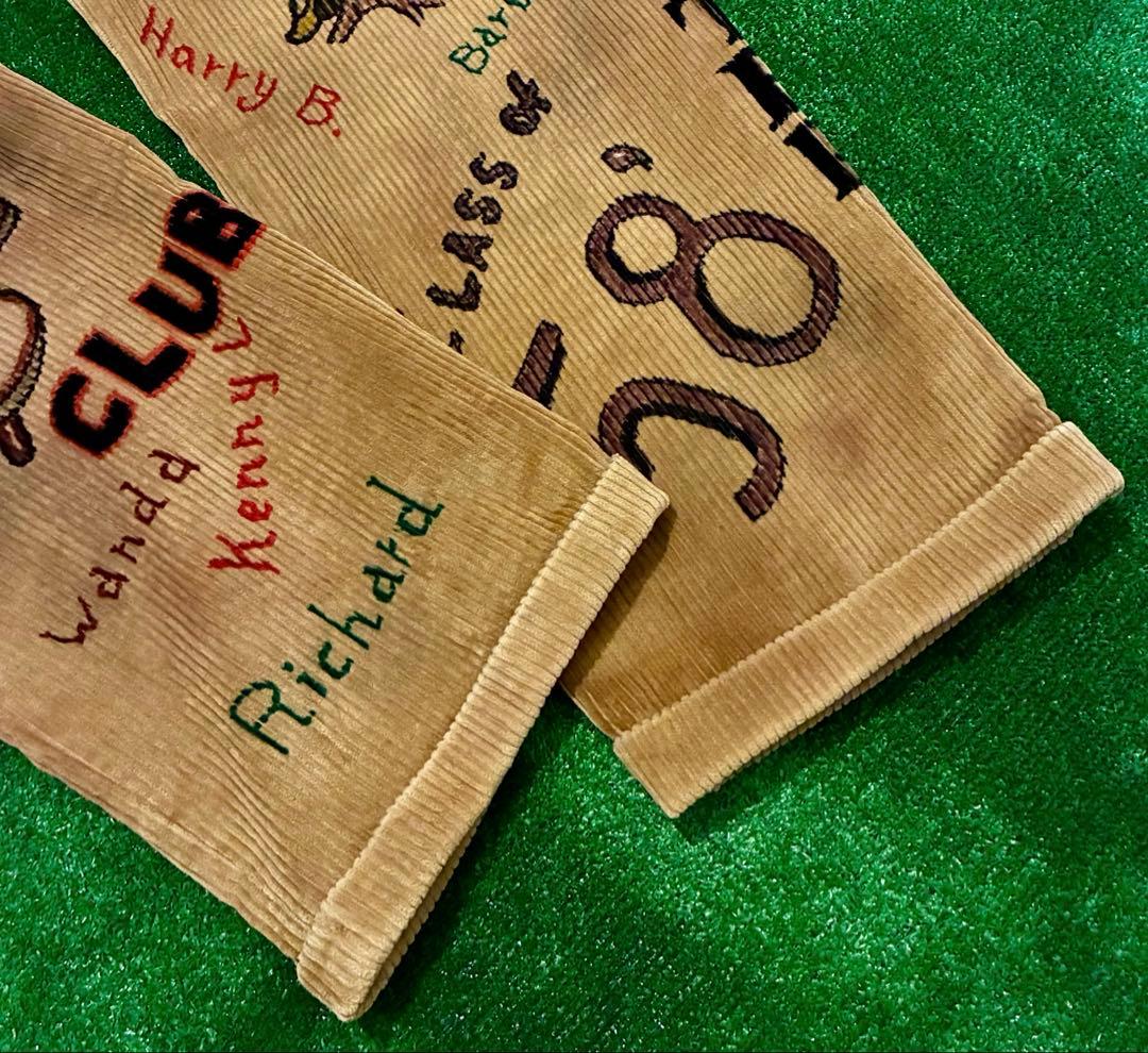 太畝 コーデュロイ メモリアルパンツ ハンドペイント ビンテージ 50sリメイク