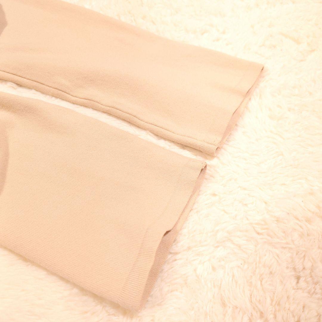 FOXEY フレア ワンピース ストレッチ ベージュ 日本製 Lサイズ