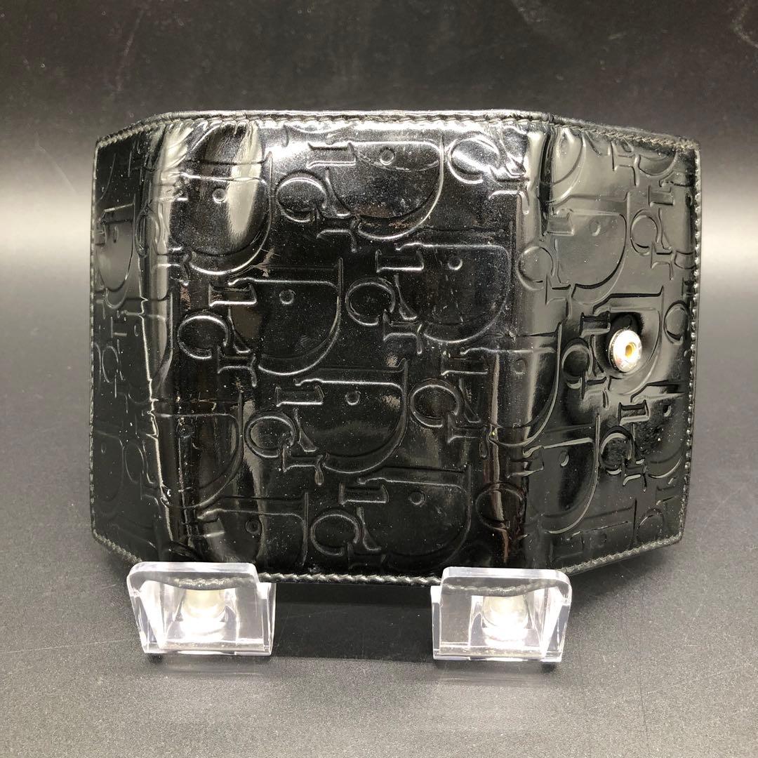 Dior ディオール キーケース 6連 欠損あり エナメル レザー ブラック