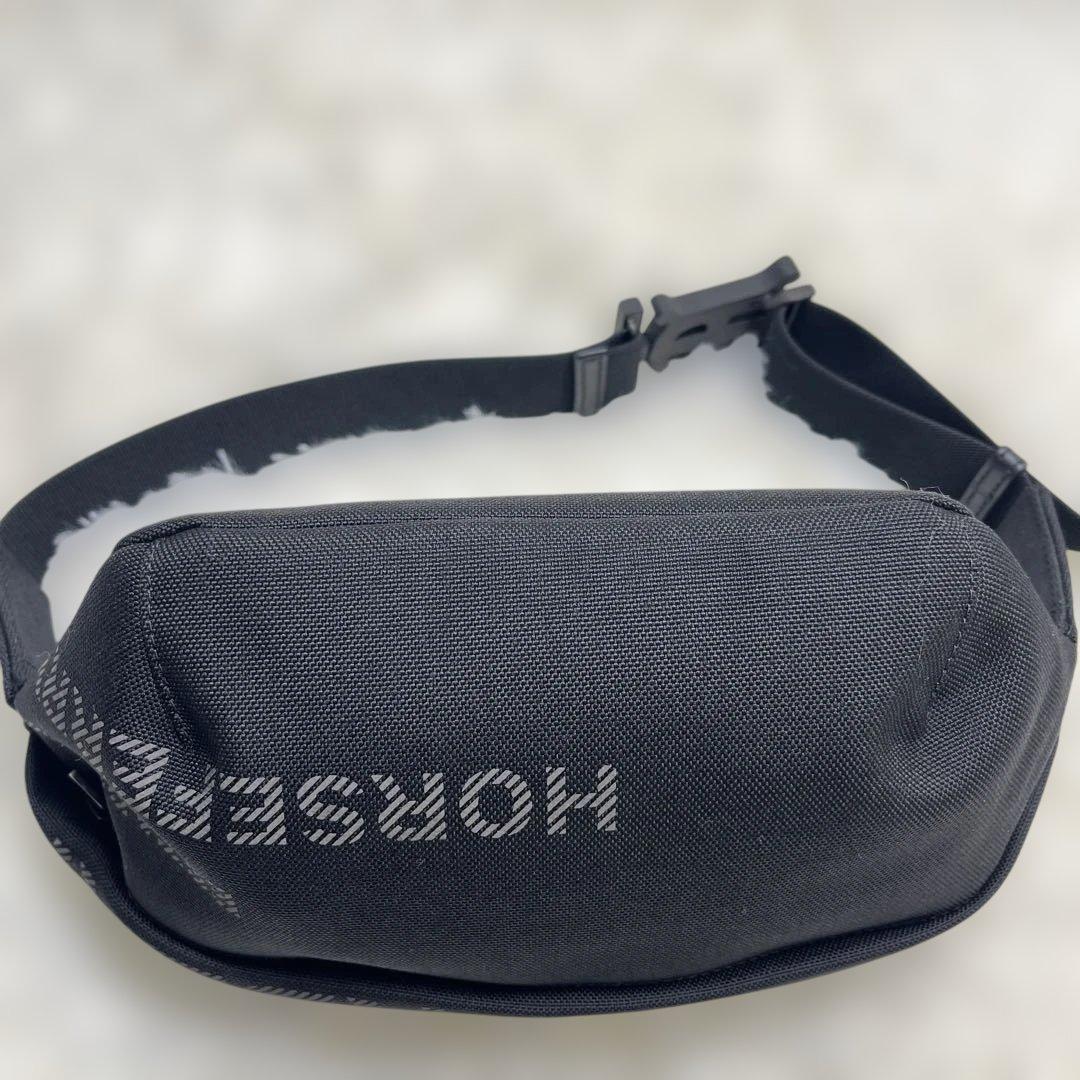 美品 BURBERRY バーバリー ボディ ウエスト バッグ メンズ 黒