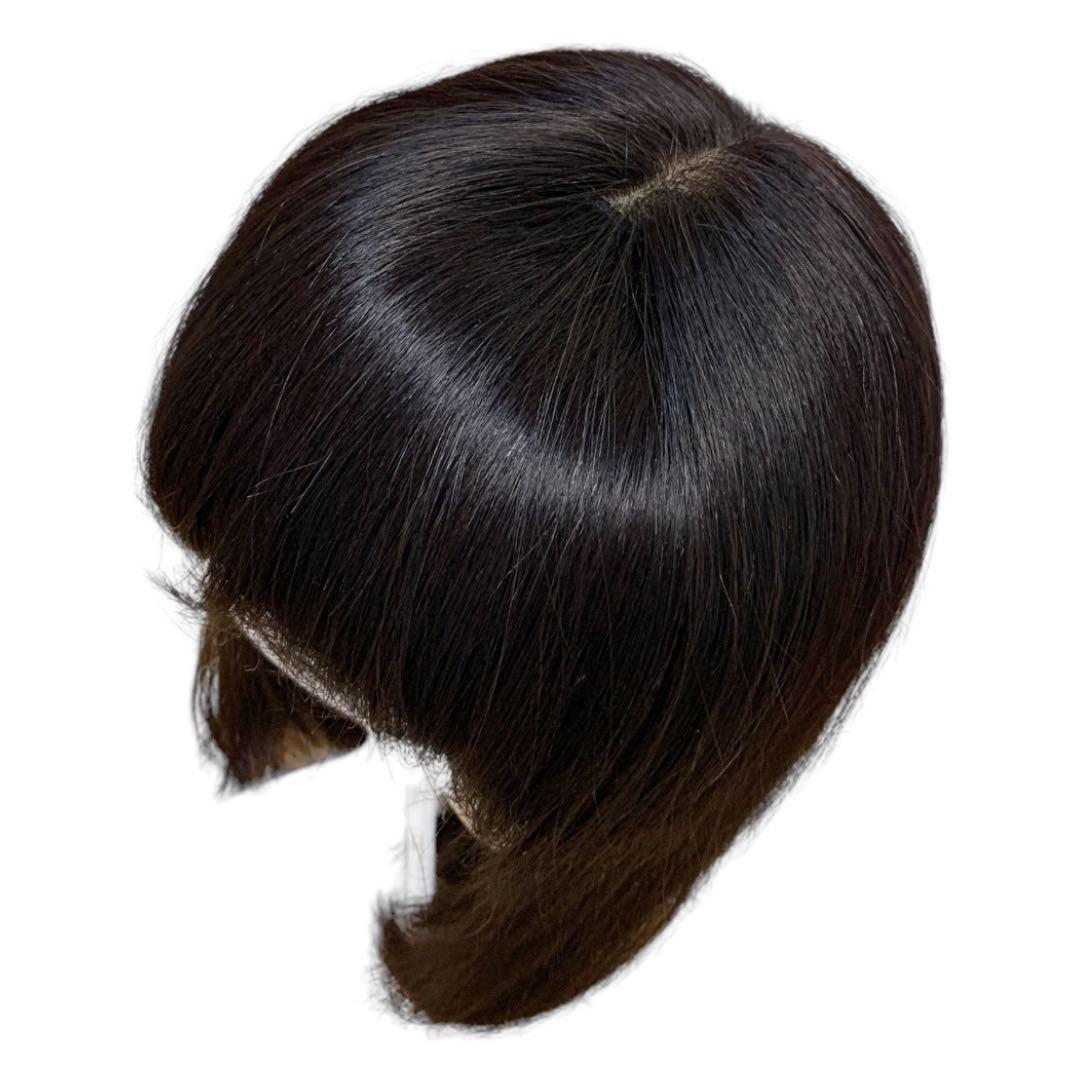 [美品] 人毛100%ボブフルウィッグ ウィッグ おしゃれ 自然