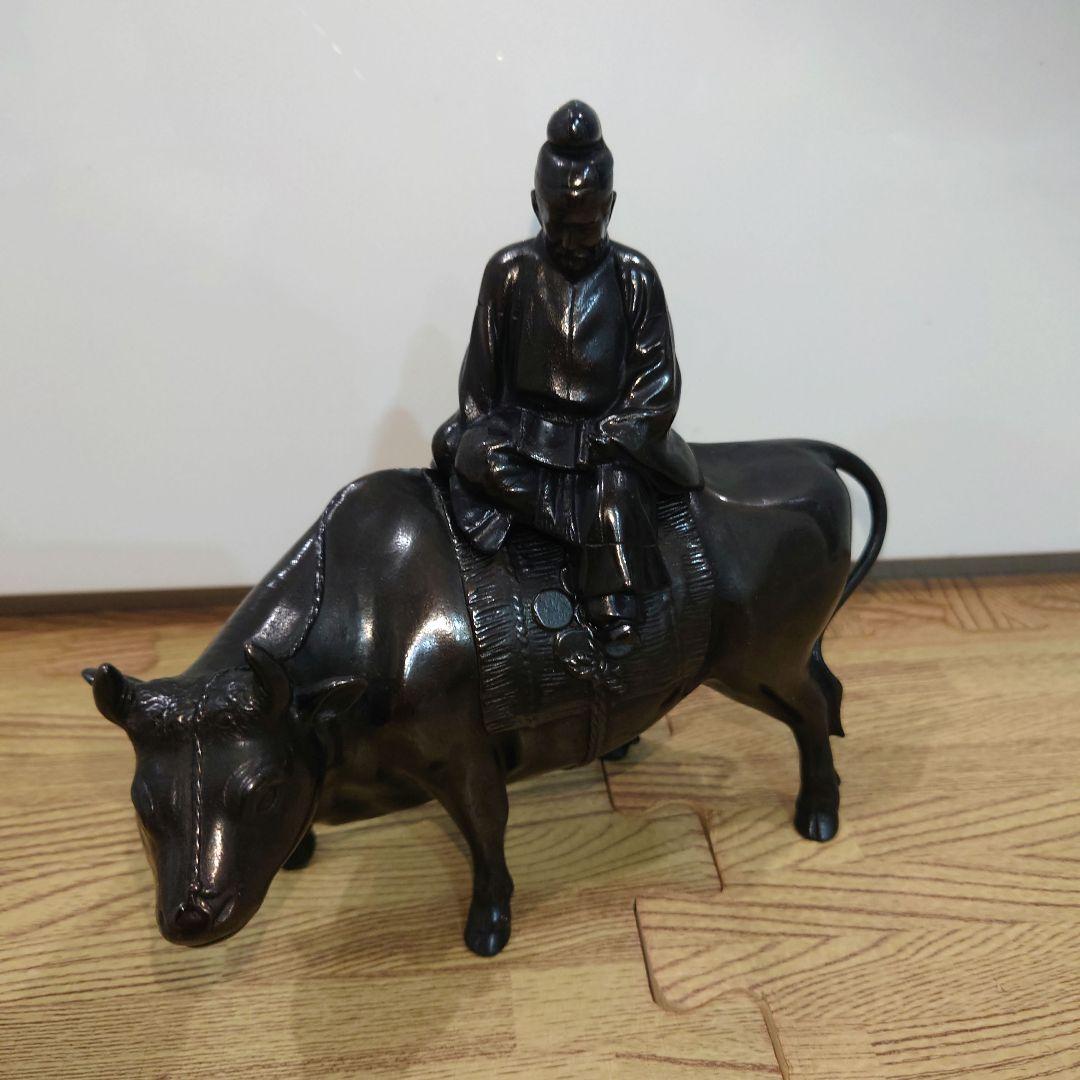 長岡天満宮 菅原道真公 牛乗之御像 銅製 のったり - メルカリ