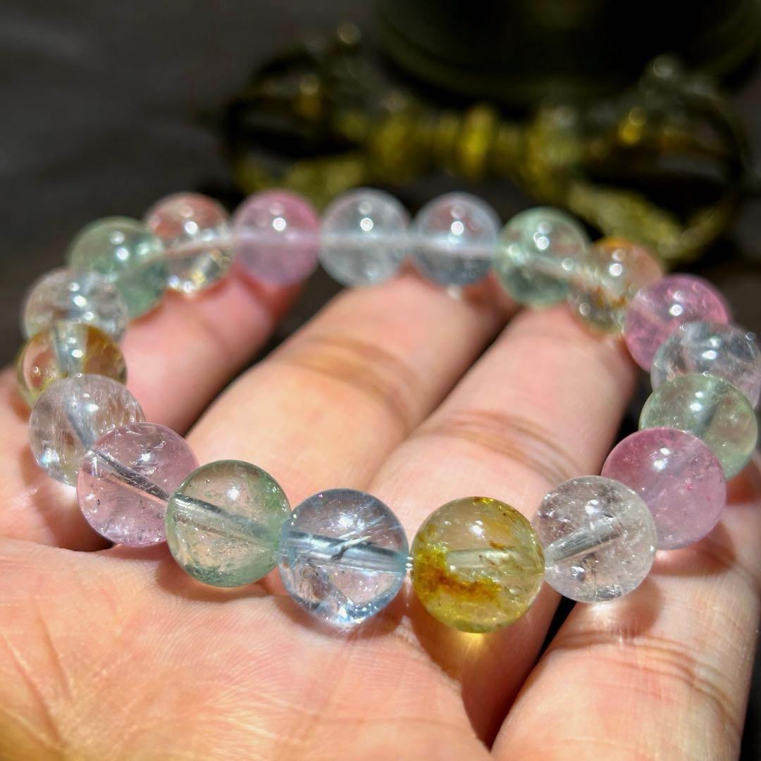 ☆別格高級品！ミックス　トパーズ　ブレス　福財龍王宝珠③