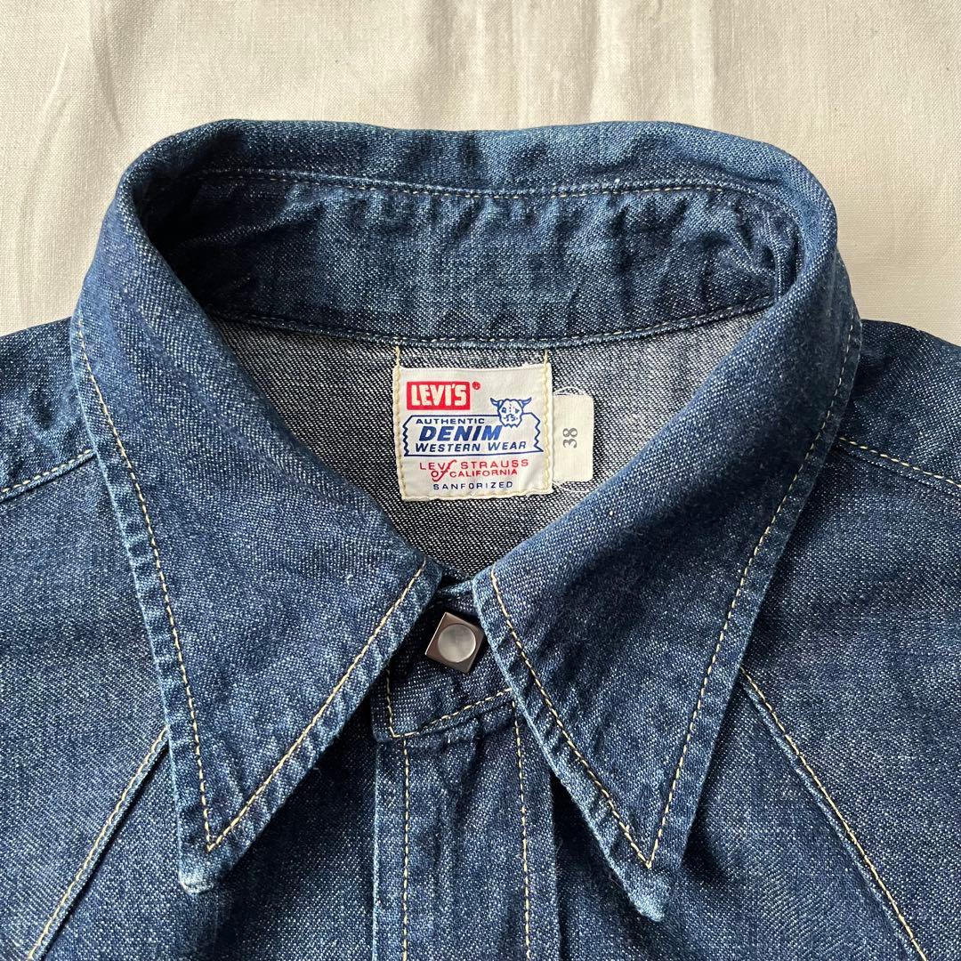 Levis ショートホーン デニム ウエスタン シャツ 日本製 リーバイス