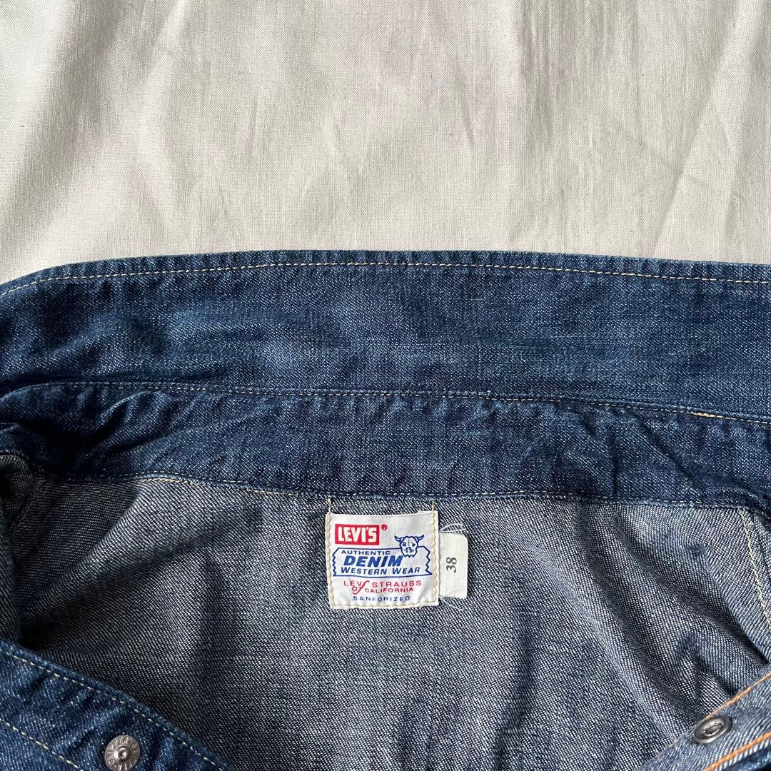 Levis ショートホーン デニム ウエスタン シャツ 日本製 リーバイス