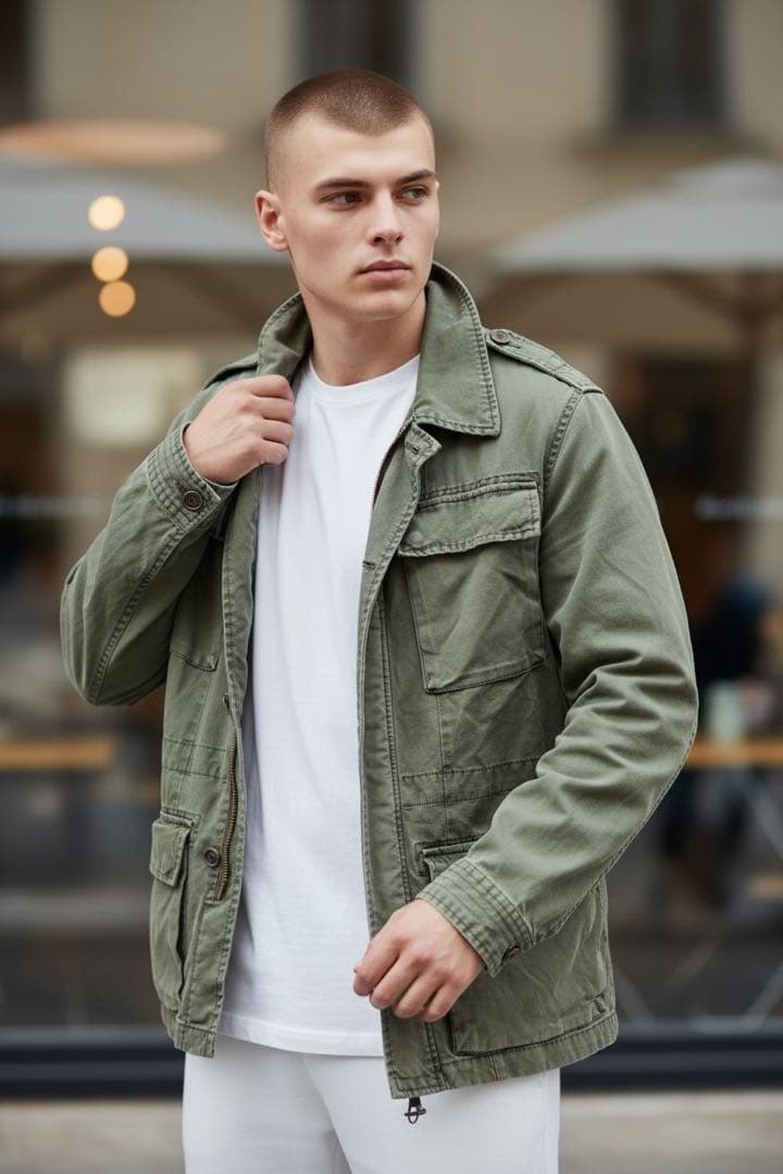 SMOG ミリタリージャケット オリーブグリーン - メルカリ