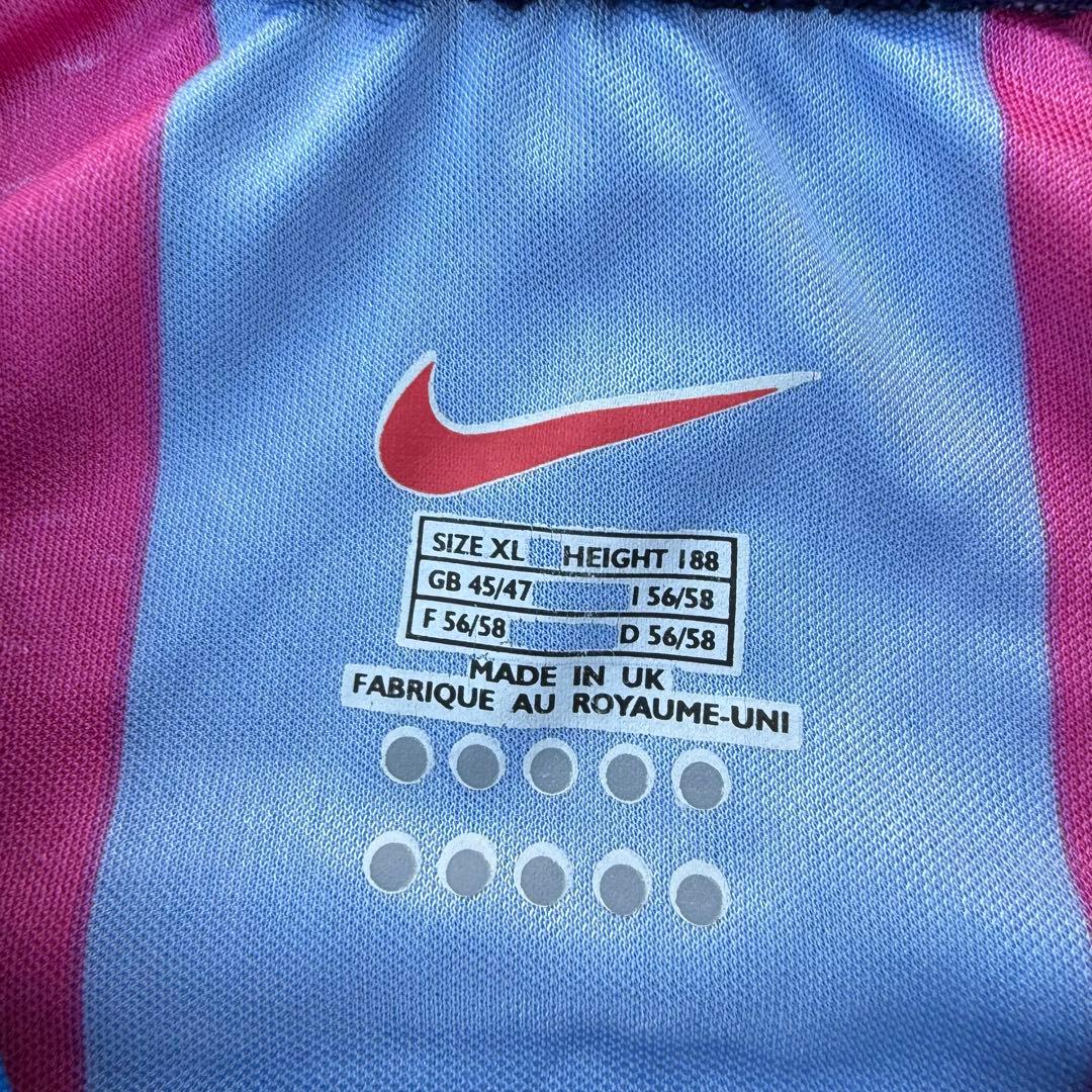 90s NIKE FC Barcelona センターロゴサッカーシャツ刺繍　XL