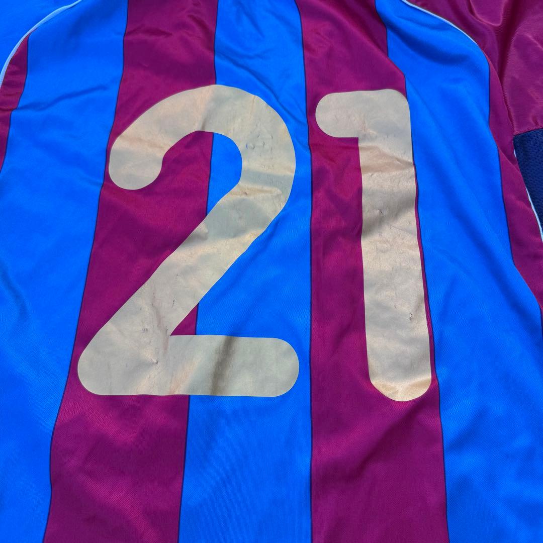 90s NIKE FC Barcelona センターロゴサッカーシャツ刺繍　XL