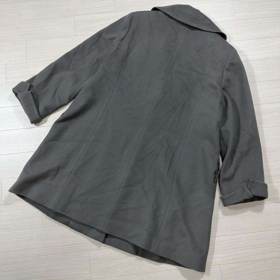 レリアン 大きい XXL カシミヤ100％ ロロピアーナ ミドルコート女優襟