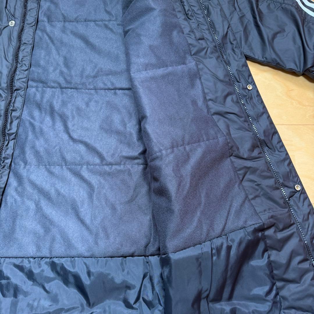 adidas ベンチコート　中綿コート　スーパーロング　防寒　黒ブラック　L新品