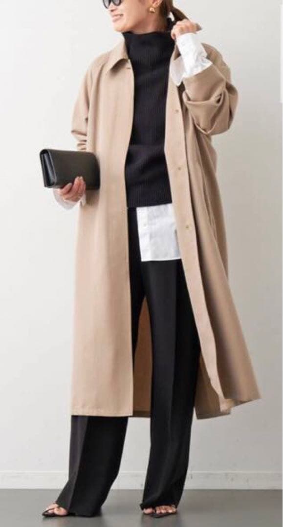 新品未使用品*WOOLSILK ギャバトレンチコート