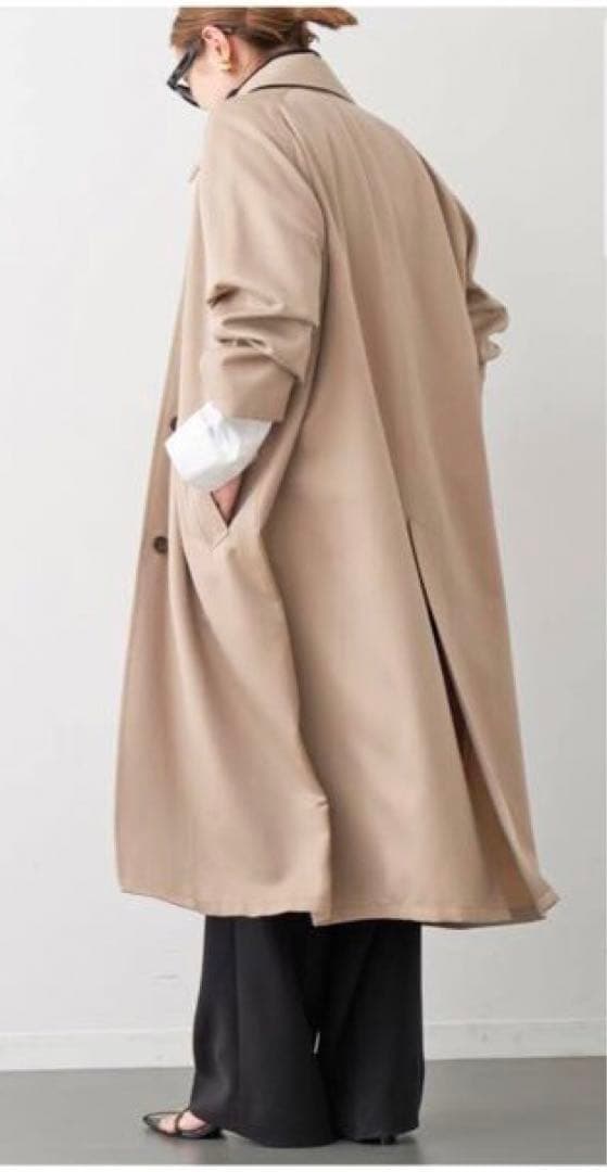 新品未使用品*WOOLSILK ギャバトレンチコート