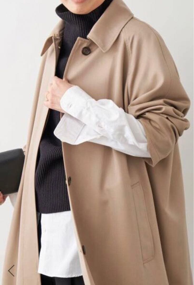 新品未使用品*WOOLSILK ギャバトレンチコート