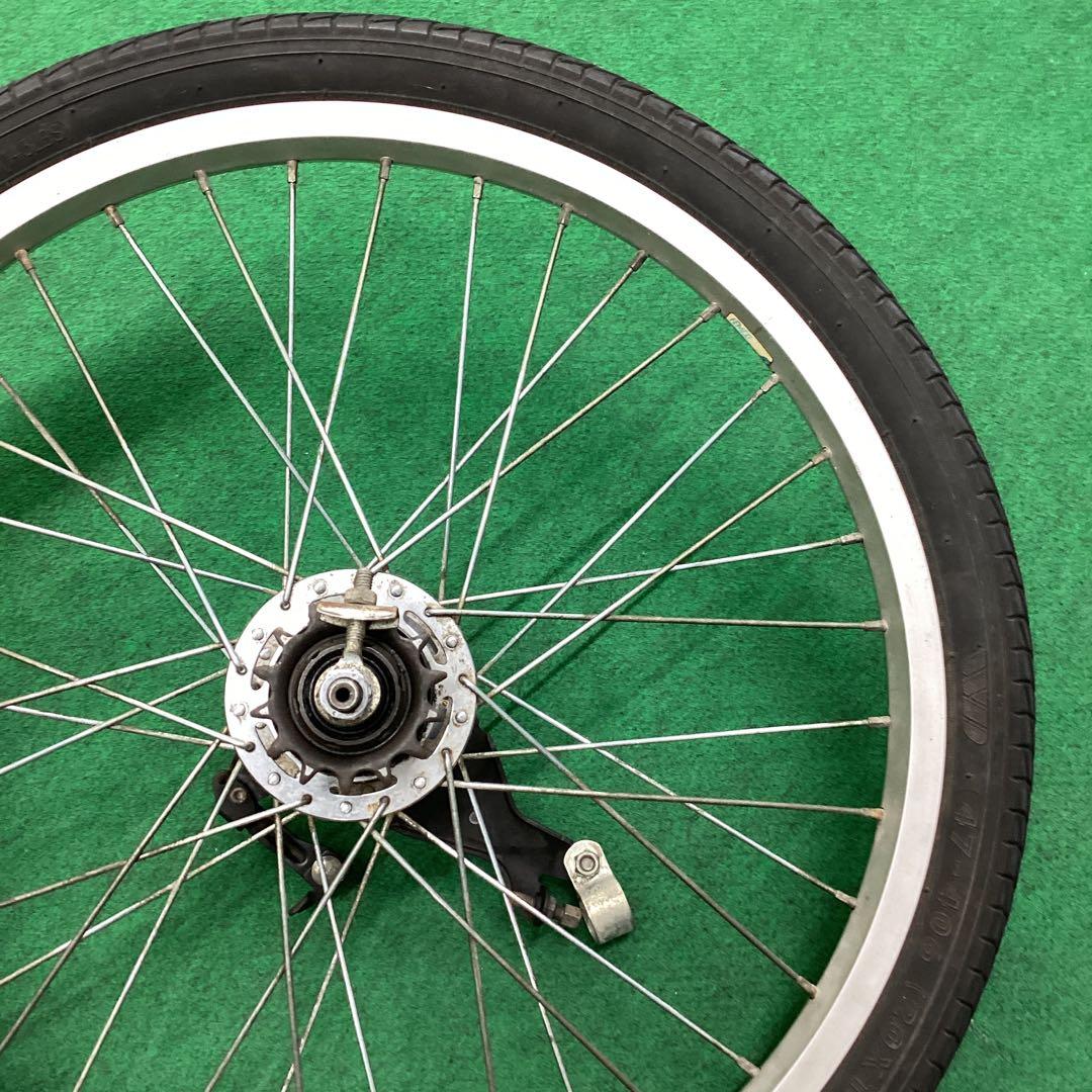 アルミホイール　20x1.75 後輪　タイヤ付　内装3段　14t リア