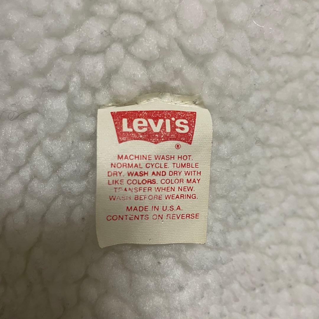 80s USA製 リーバイス デニムボアジャケット 70609-0218 4th