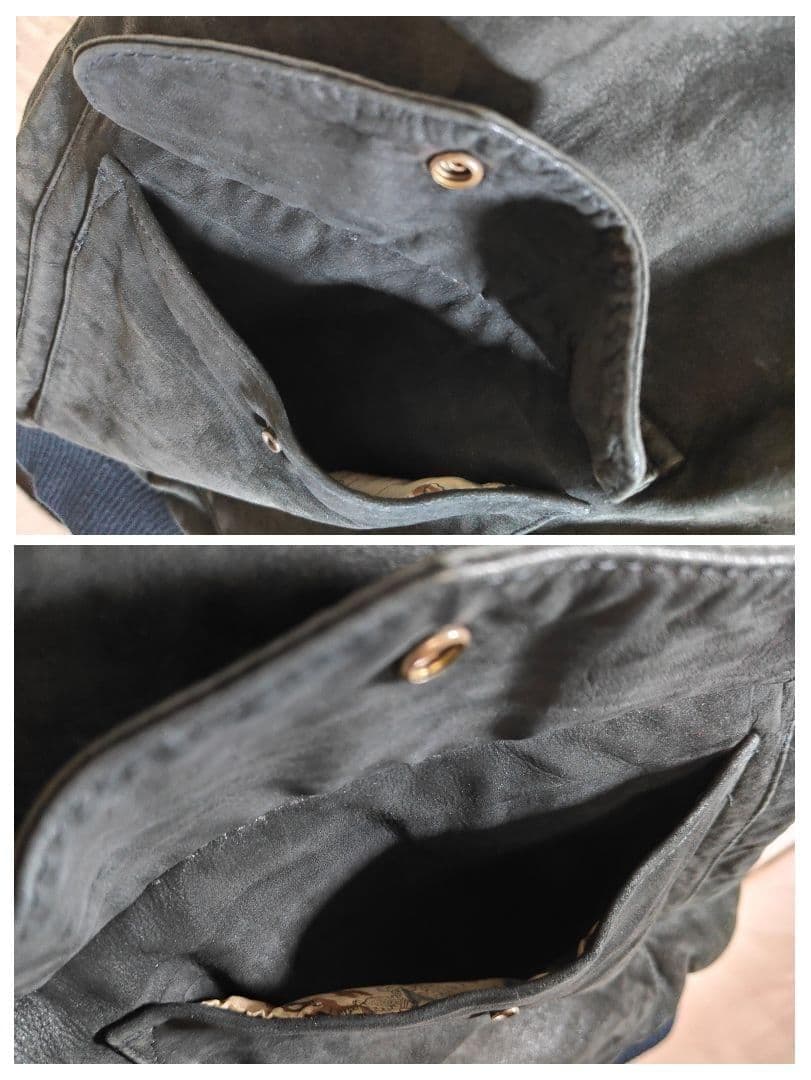 地図柄 裏地 A2 本革 フライトレザージャケット つや消し ブラック 2XL