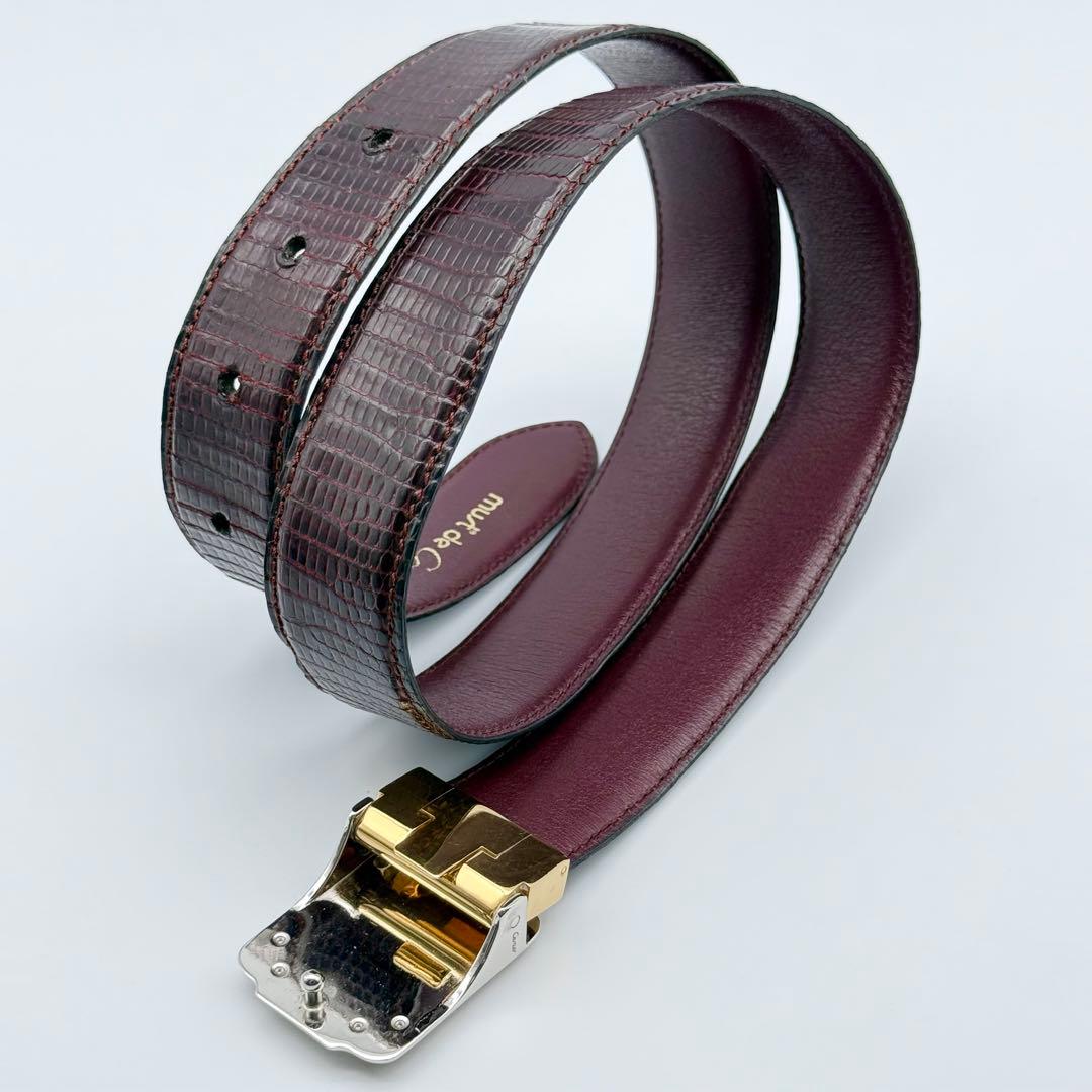 ✨美品✨カルティエ ベルト マストライン レザー ゴールド金具 男女兼用 純正革