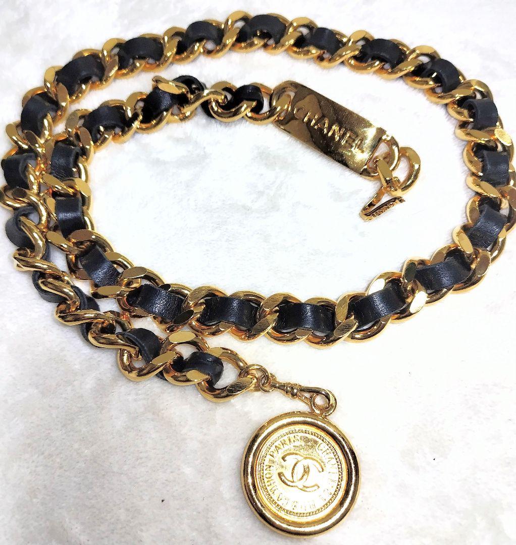 専用♡美品♡ 正規品 CHANELチェーンベルトゴールドチェーン×本革