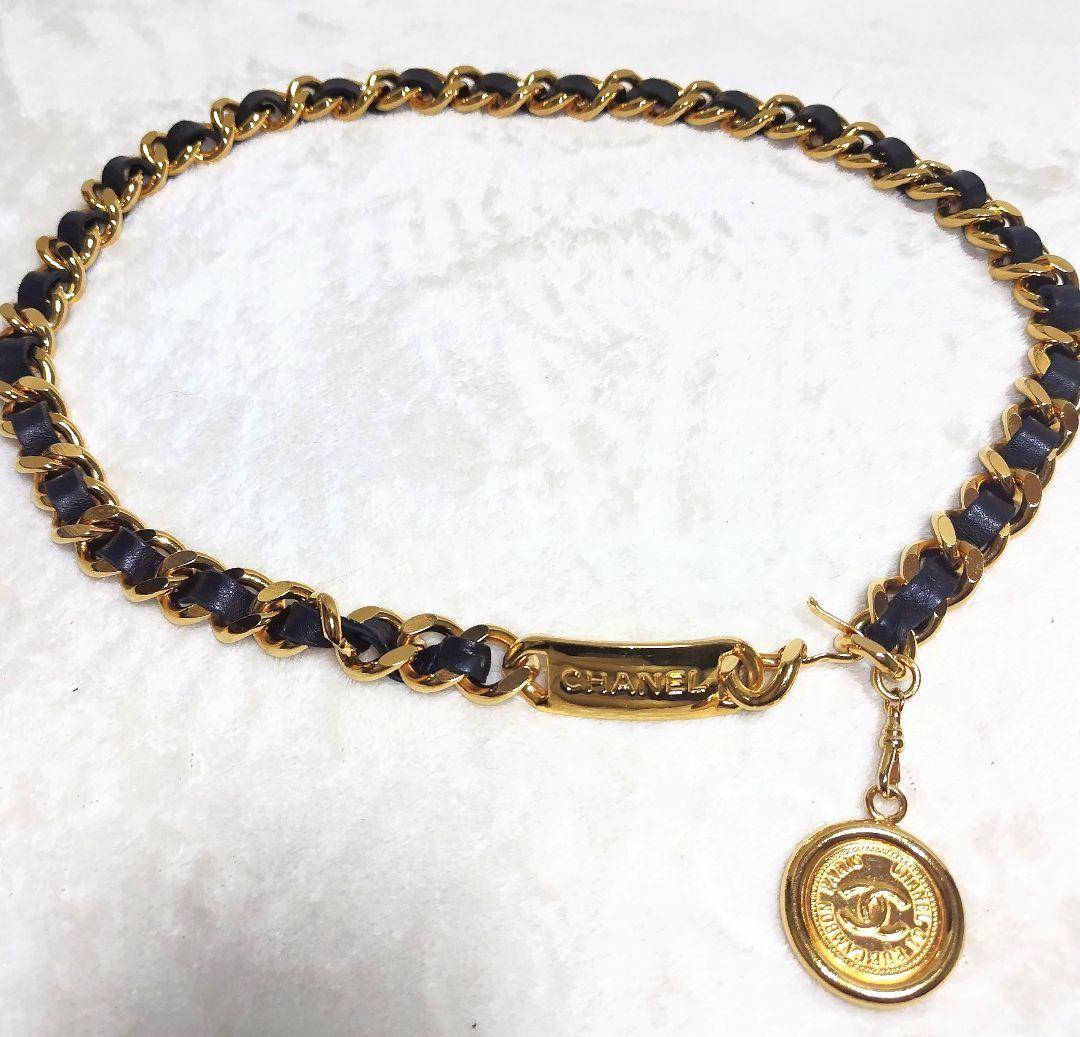 専用♡美品♡ 正規品 CHANELチェーンベルトゴールドチェーン×本革