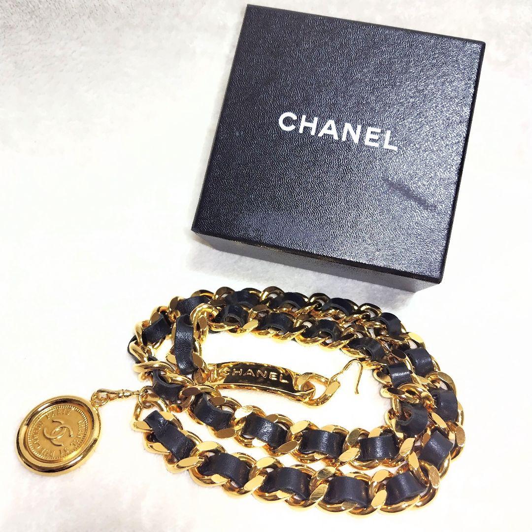 専用♡美品♡ 正規品 CHANELチェーンベルトゴールドチェーン×本革