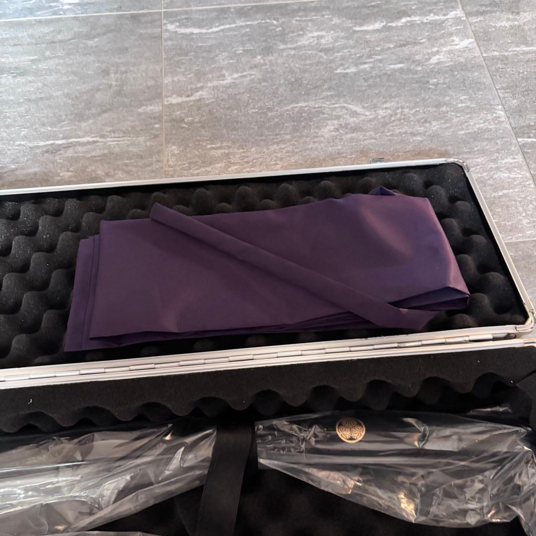 刀 レプリカ 徳川家 三葉葵 金色紋章付き 専用ケース付き 長刀 脇差 模造刀