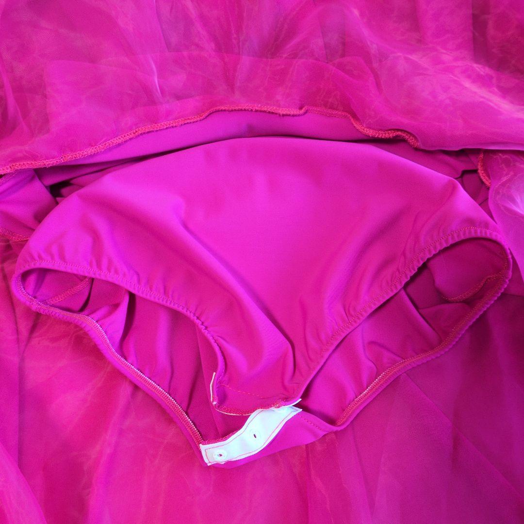 薔薇の飾り社交ダンスドレス　長袖ワンピース　値下げ