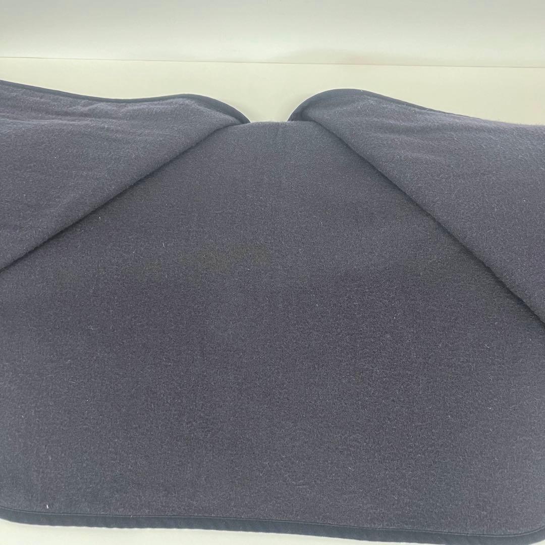 新品　HERMES エルメス　ポンチョ　リバーシブル　ウール　カシミア　ネイビー