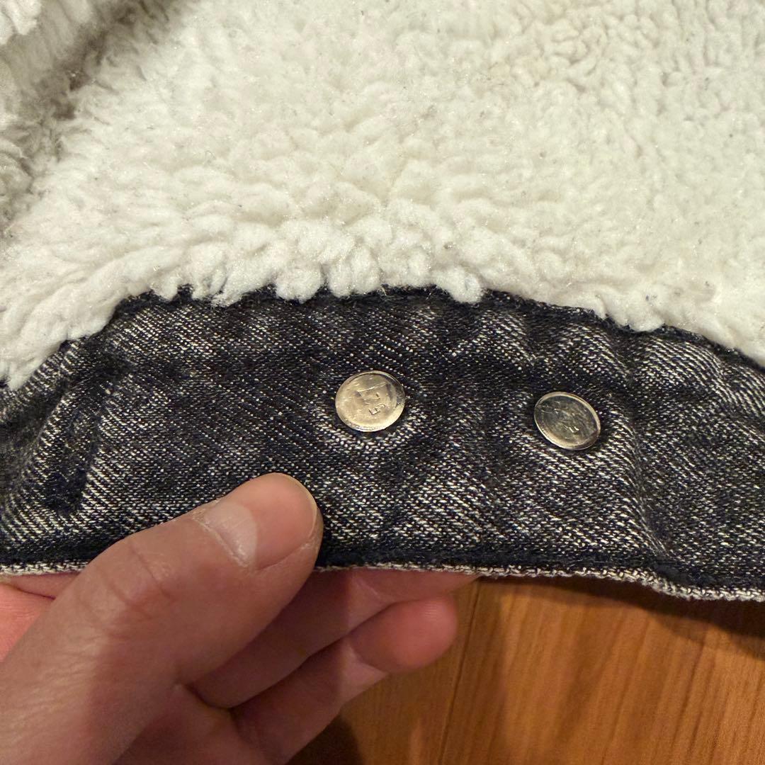 ブラック ◎ 90s リーバイス USA製 デニム ボアベスト 黒