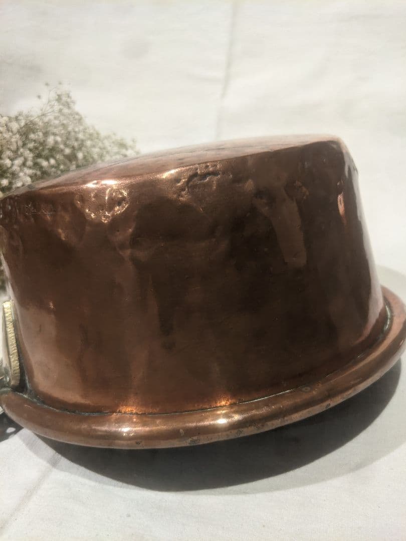 アンティーク 銅製吊り下げ鍋 約23.5cm 吊り下げポットカバーにも