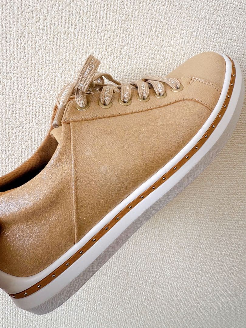 最終値下げ LANVIN en Bleuラメ入りスニーカーベージュ 24.5cm