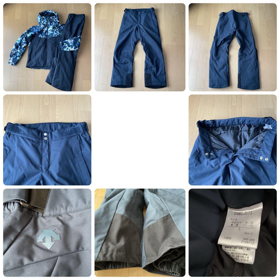 デサントDESCENTEスキーウェア　上下セット　デモチーム　中古　サイズL