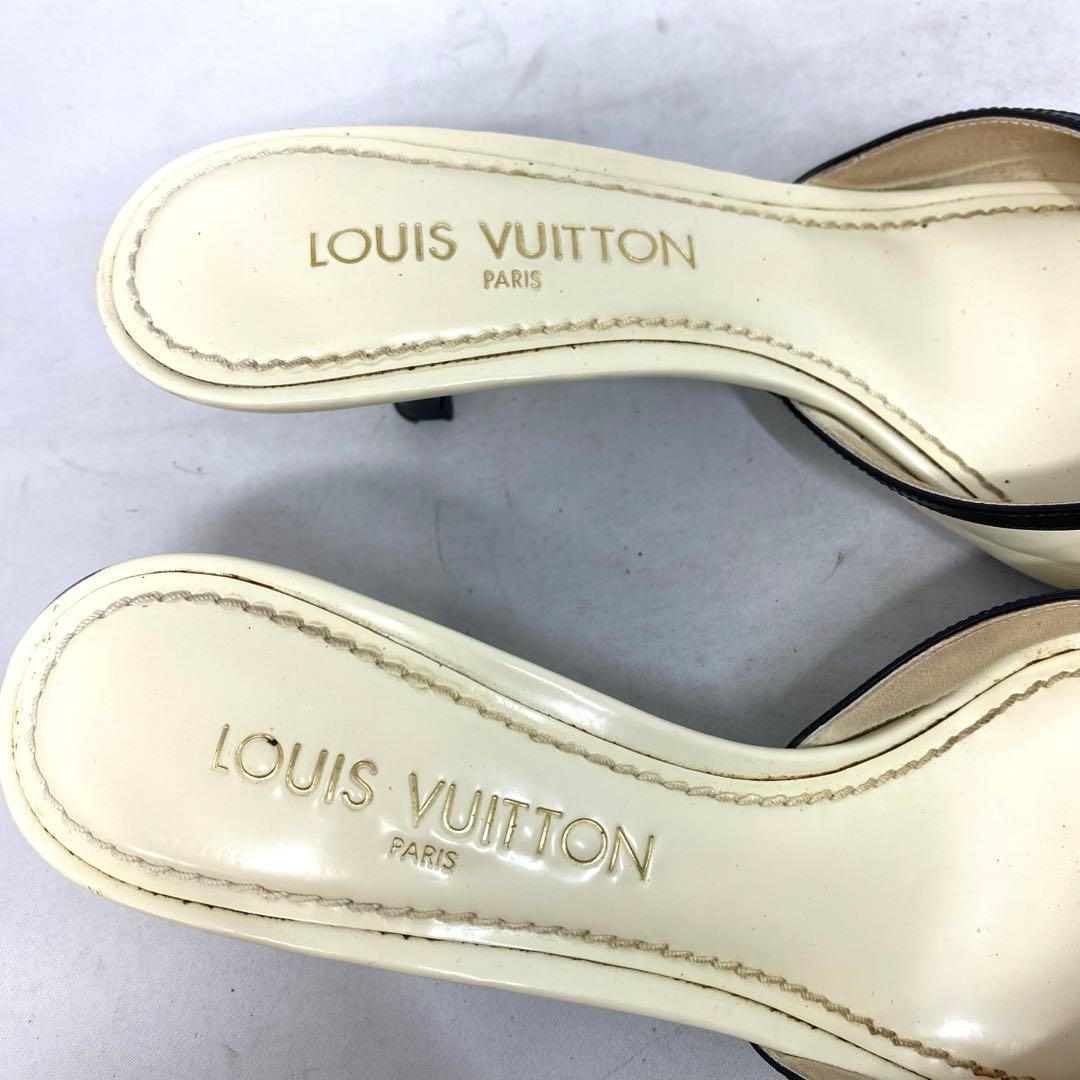 ルイヴィトン　エクリュ　リボン　ミュール　サイズ表記「38」24センチ