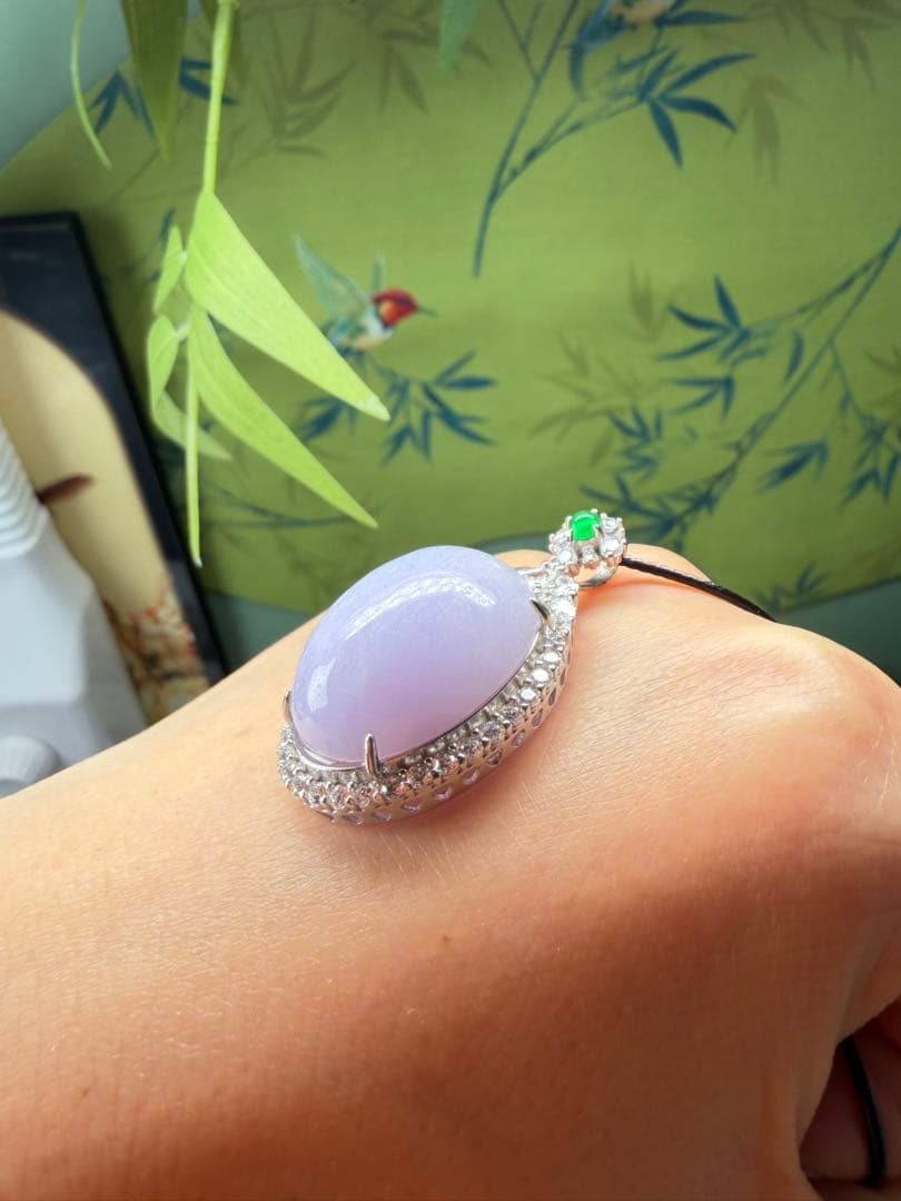 希少‼️コレクションレベル‼️色が極めラベンダーS925ネックレストップ　鑑定書付き