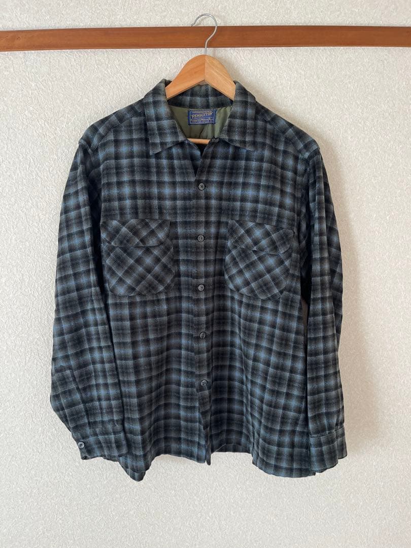 50s PENDLETON 開襟長袖シャツ 状態カラーサイズ◎