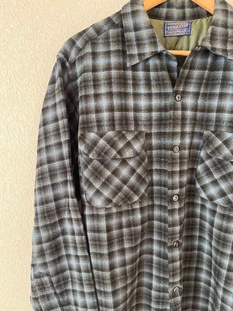 50s PENDLETON 開襟長袖シャツ 状態カラーサイズ◎