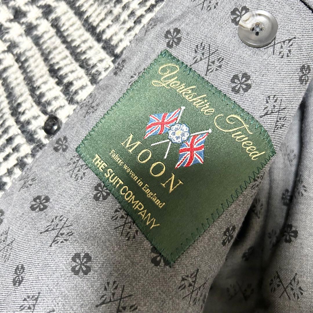 美品　ザスーツカンパニー　ムーン社製　ダブルブレストチェスターコート　千鳥格子