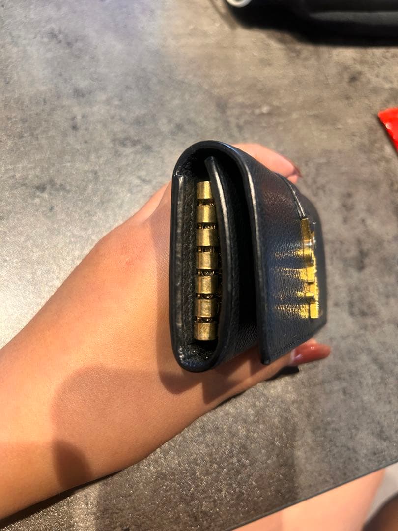 SAINT LAURENT ブラックレザーキーケース