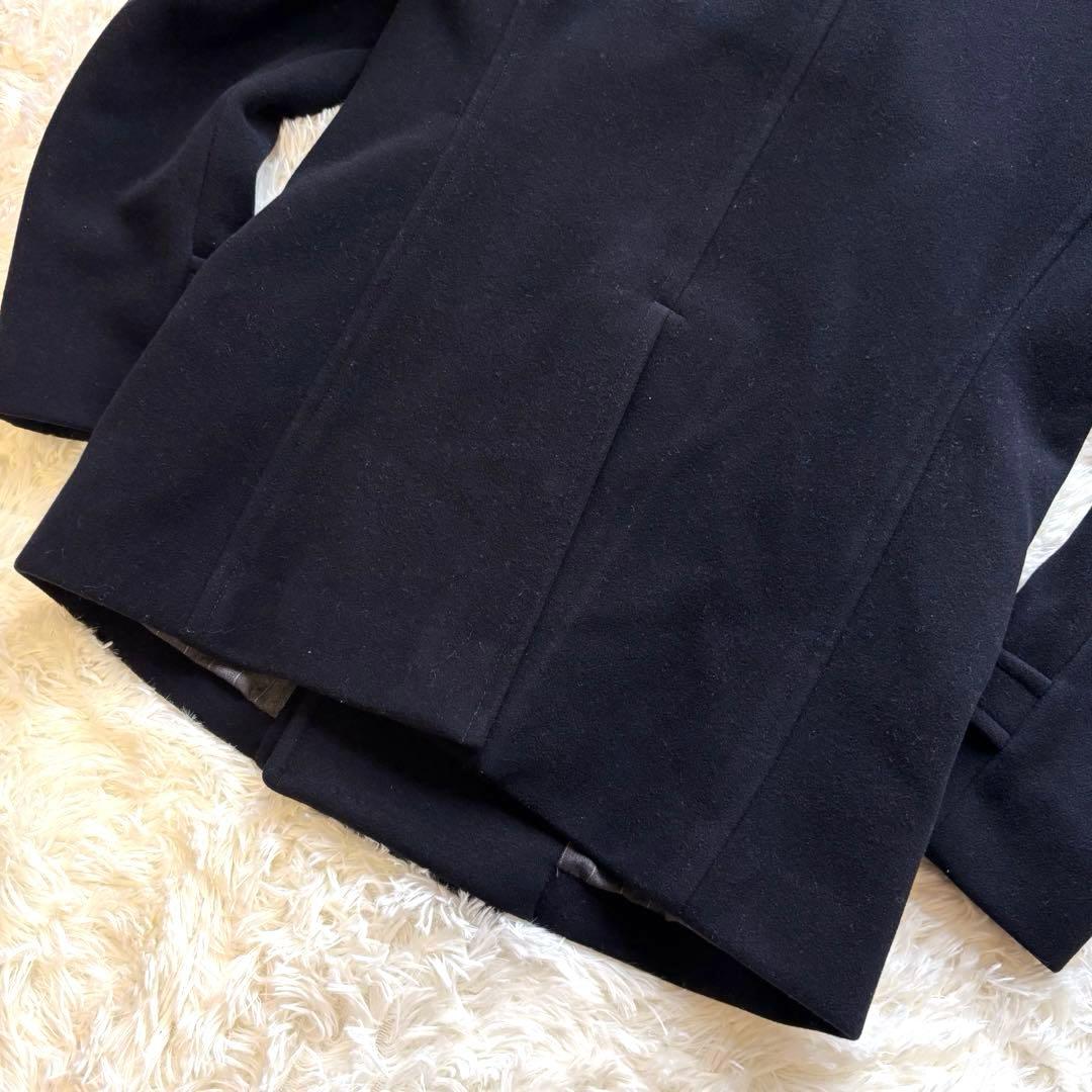 ✨美品✨トゥモローランド　ピーコート　カシミヤ混　ストライプ裏地　中綿入り　M