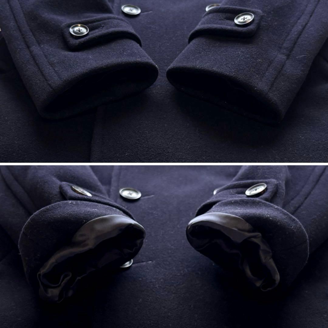 ✨美品✨トゥモローランド　ピーコート　カシミヤ混　ストライプ裏地　中綿入り　M