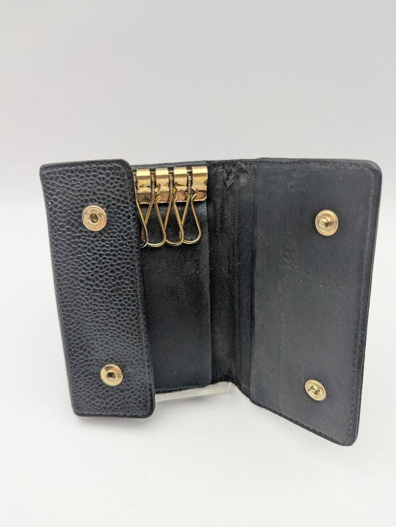 【美品】シャネル キーケース ６連 キャビアスキン ココマーク CHANEL