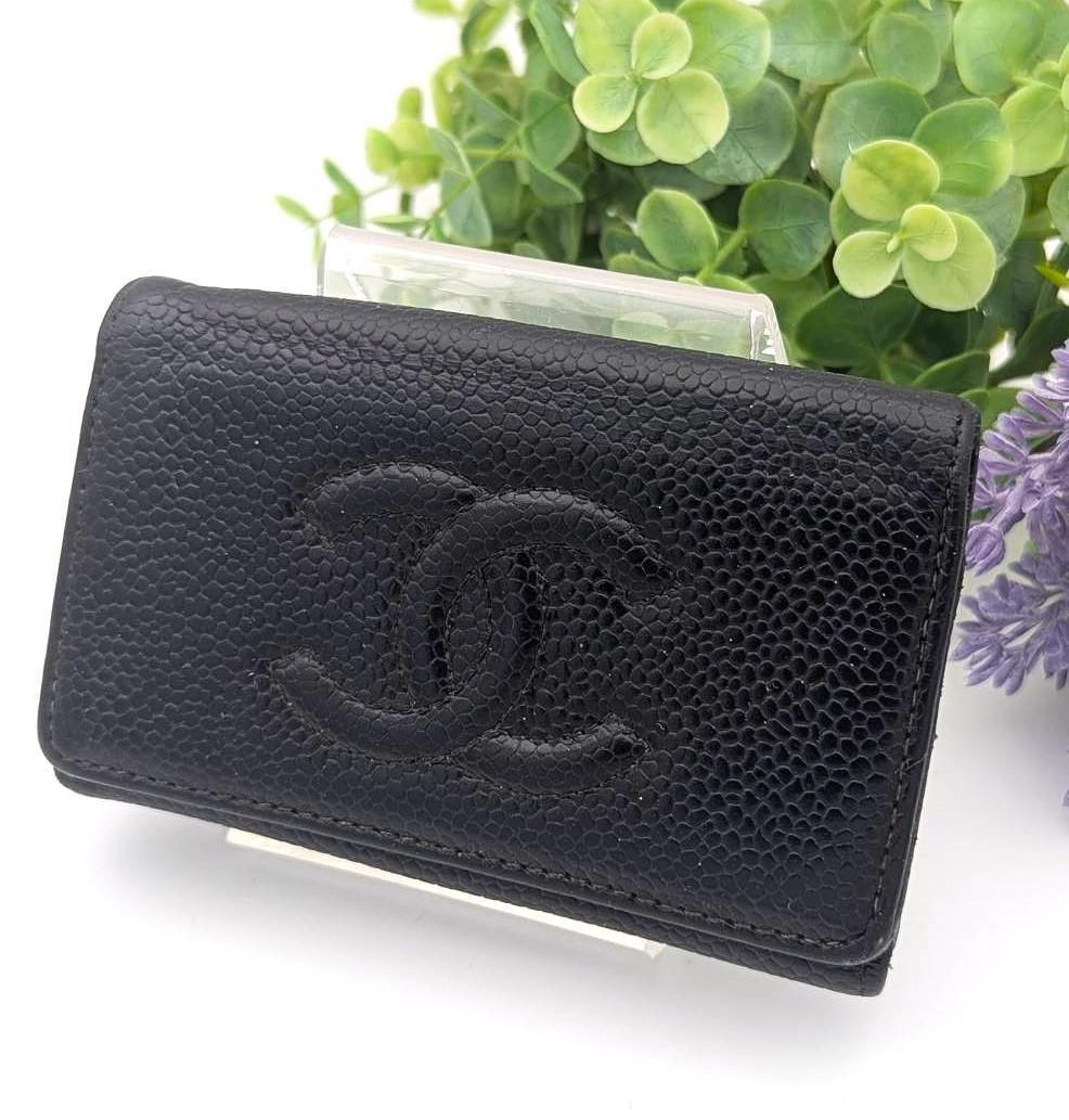 【美品】シャネル キーケース ６連 キャビアスキン ココマーク CHANEL