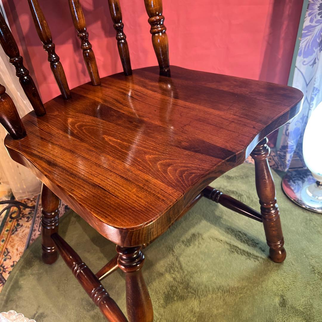 ゆゆゆゆ　ヴィンテージ 板座　スピンドル　ウィンザーチェア