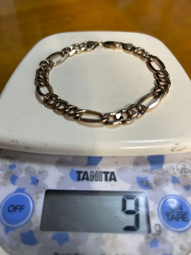 10K ブレスレット　アバランチ　幅10㎜　23㎝　激レア　極太　金　ゴールド