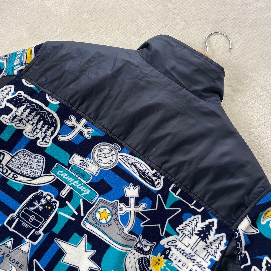 ●カステルバジャックスポーツ　ゴルフ　キャンプ柄 フリース ブルゾン　ジャケット