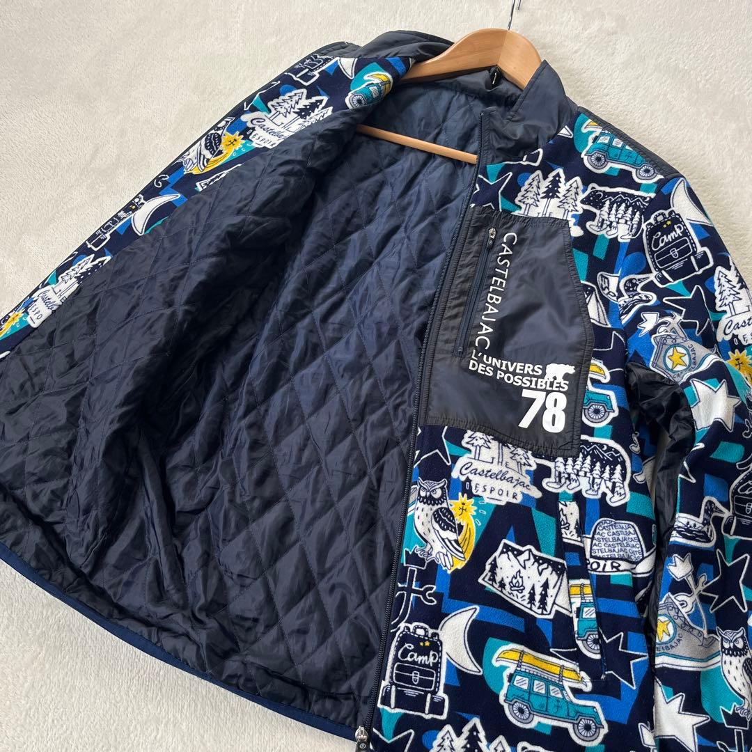 ●カステルバジャックスポーツ　ゴルフ　キャンプ柄 フリース ブルゾン　ジャケット
