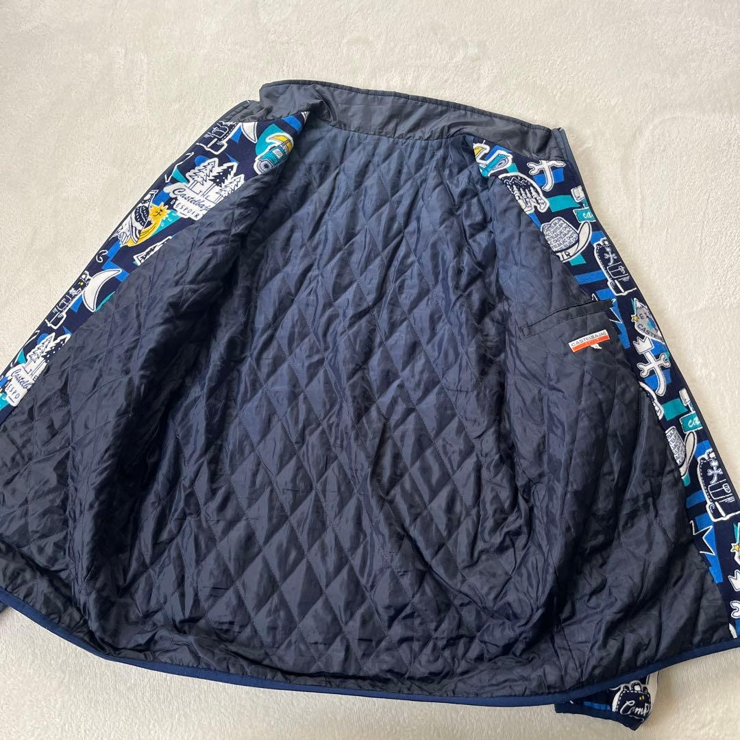 ●カステルバジャックスポーツ　ゴルフ　キャンプ柄 フリース ブルゾン　ジャケット