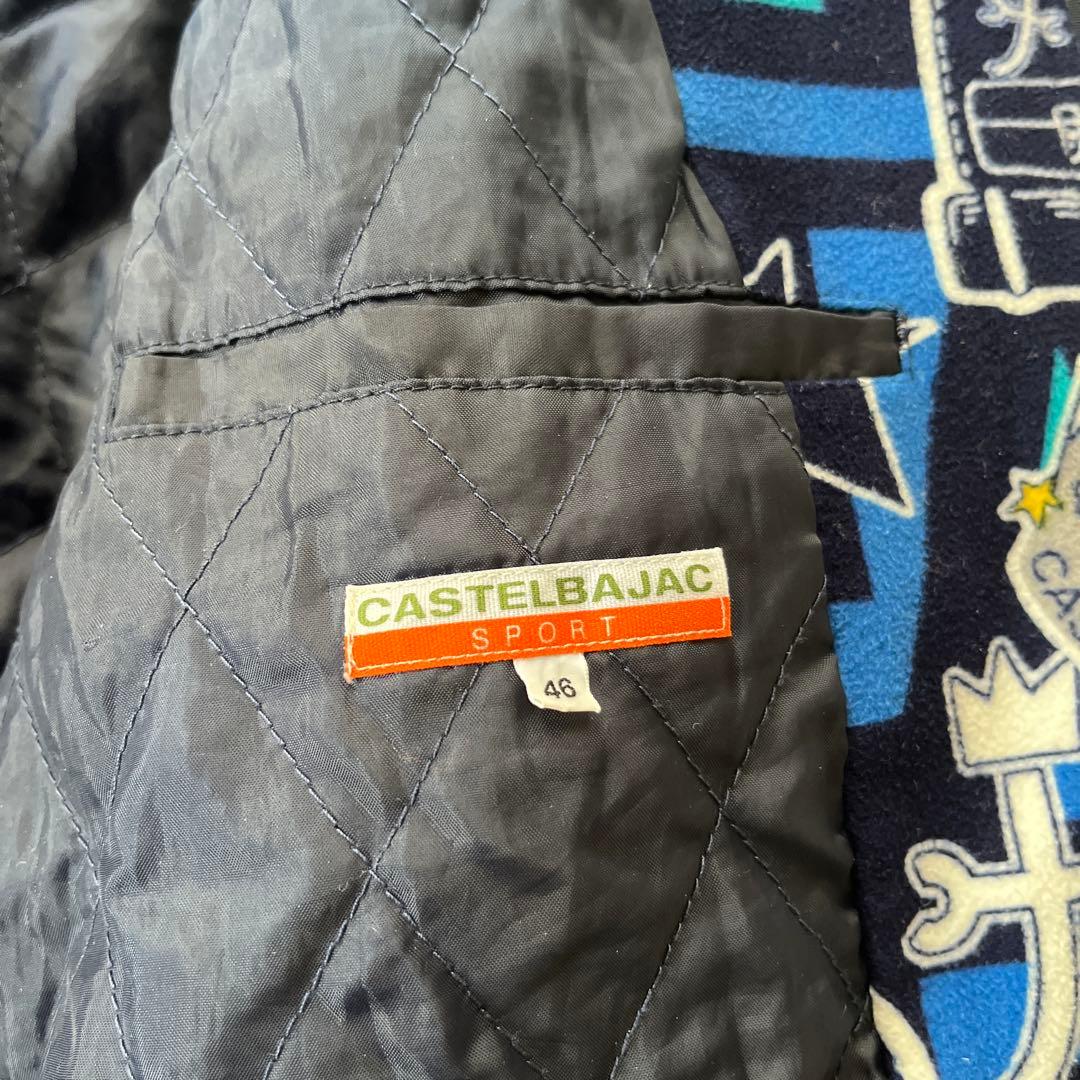 ●カステルバジャックスポーツ　ゴルフ　キャンプ柄 フリース ブルゾン　ジャケット