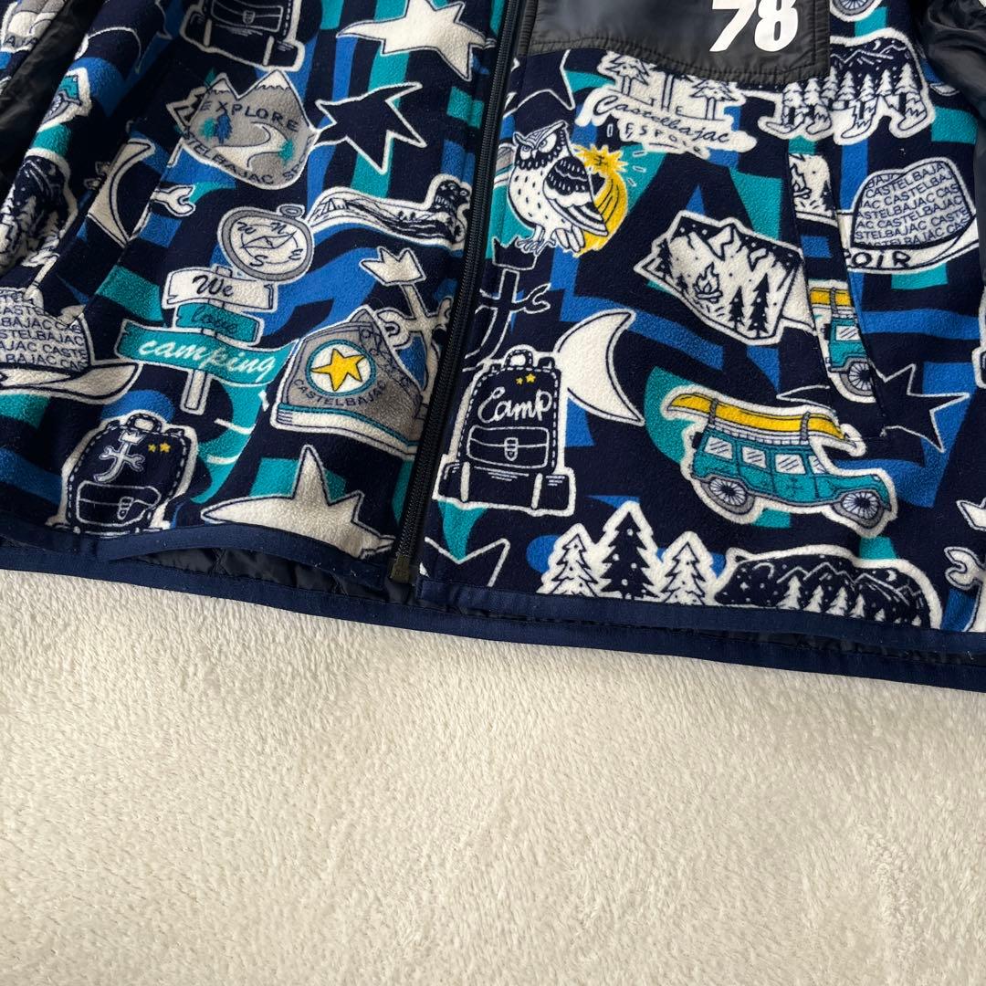 ●カステルバジャックスポーツ　ゴルフ　キャンプ柄 フリース ブルゾン　ジャケット