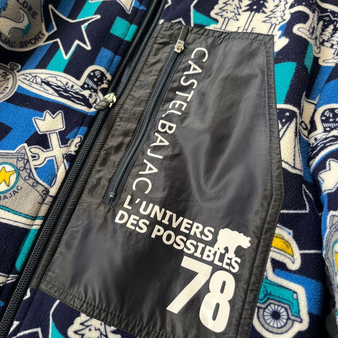 ●カステルバジャックスポーツ　ゴルフ　キャンプ柄 フリース ブルゾン　ジャケット